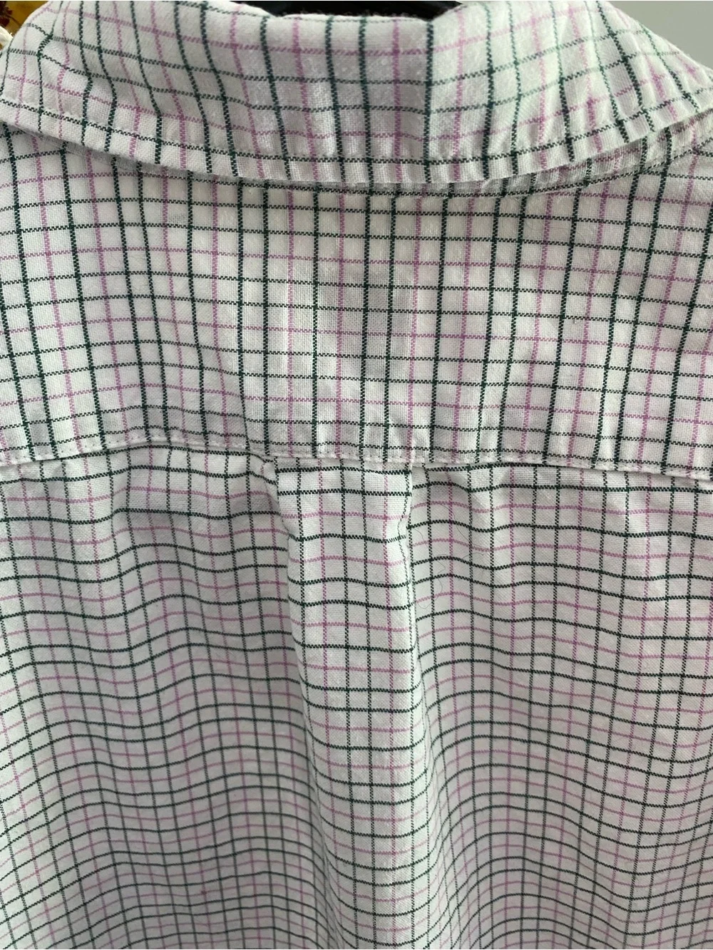 J. Crew Mens  Button-Down Shirt with Green and Pink grid